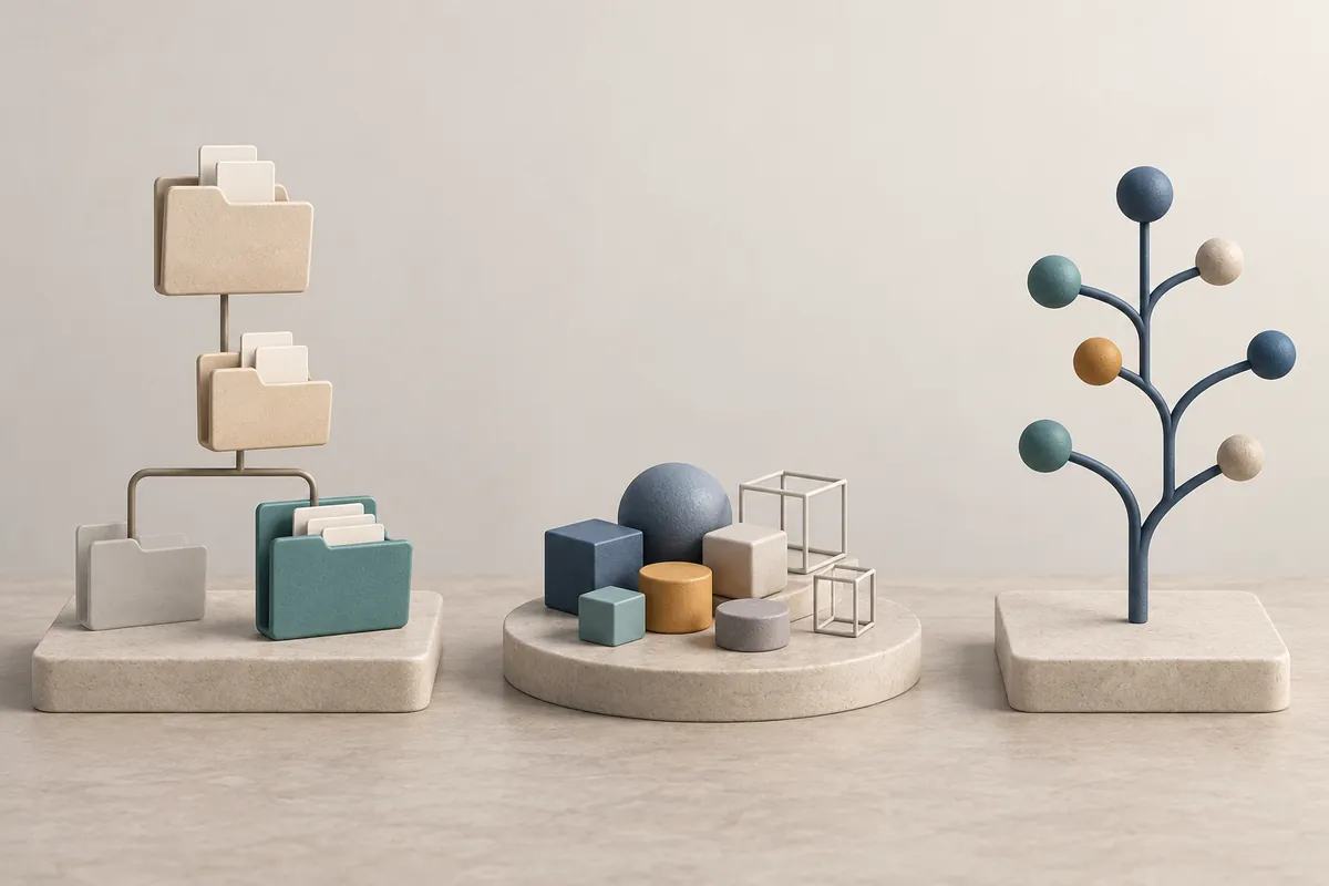Conceptual working files, objects and history as separate layers